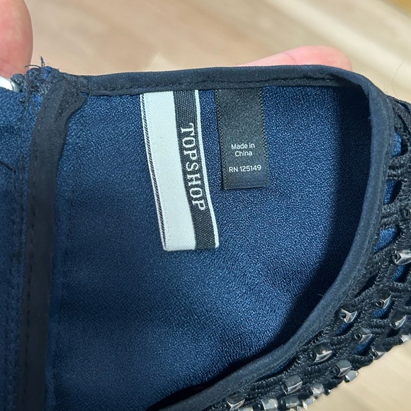 Topshop black & navy dress - Picture 14 of 16